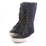 Disney Shoes | Disney D-Signed Lace Sparkly High Tops Shoes Boots | Color: Black/Blue | Size: 3bb