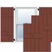 Ekena Millwork Series # 5 Exterior Cedar Board-N-Batten Shutters Pair Wood in Red/Gray | 37 H x 18 W x 1.5 D in | Wayfair RWB18X037RWW