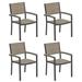 Oxford Garden Travira Stacking Patio Dining Armchair in Black | 33.5 H x 22 W x 21.5 D in | Wayfair TVCHV-AC.V-PC.C4