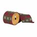 The Holiday Aisle® Knit Dupion w/ Deer Snow Ribbon Fabric in Green/Red/White | 360 H x 4 W x 0.2 D in | Wayfair 02F9DF5CE0C84A789A59918018EC199B