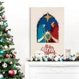 The Holiday Aisle® Jesus in Manger - Premium Gallery Wrapped Canvas - Ready to Hang - Wrapped Canvas Print Canvas, in White | Wayfair