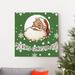 The Holiday Aisle® Santa Green - Wrapped Canvas Graphic Art Print Metal in Green/White | 40 H x 40 W x 1 D in | Wayfair