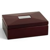 Red Barrel Studio® Jewelry Box Wood/Fabric in Brown | 4.5 H x 6.5 W x 2.5 D in | Wayfair 58A1B12A0D3A4F1FBB186B846D9C98D2