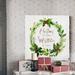 The Holiday Aisle® Christmas Wishes Wreath - Wrapped Canvas Textual Art Print Canvas, Solid Wood in Green/Red | 24 H x 24 W x 1 D in | Wayfair