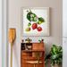 August Grove® Strawberry Study I - Picture Frame Painting Print Canvas in Green/Red/White | 27.5 H x 17 W x 1.5 D in | Wayfair