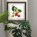 August Grove® Strawberry Study I - Picture Frame Painting Print Paper in Green/Red/White | 27.5 H x 21 W x 1.5 D in | Wayfair