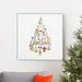 The Holiday Aisle® Christmas Tee Collage - Wrapped Canvas Textual Art Print Canvas, Solid Wood in Green/White | 16 H x 16 W x 1 D in | Wayfair