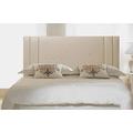 FAUX LEATHER 26" SAVANNAH HEADBOARD FOR DIVAN BED BASE (Cream, 5FT - KING SIZE)