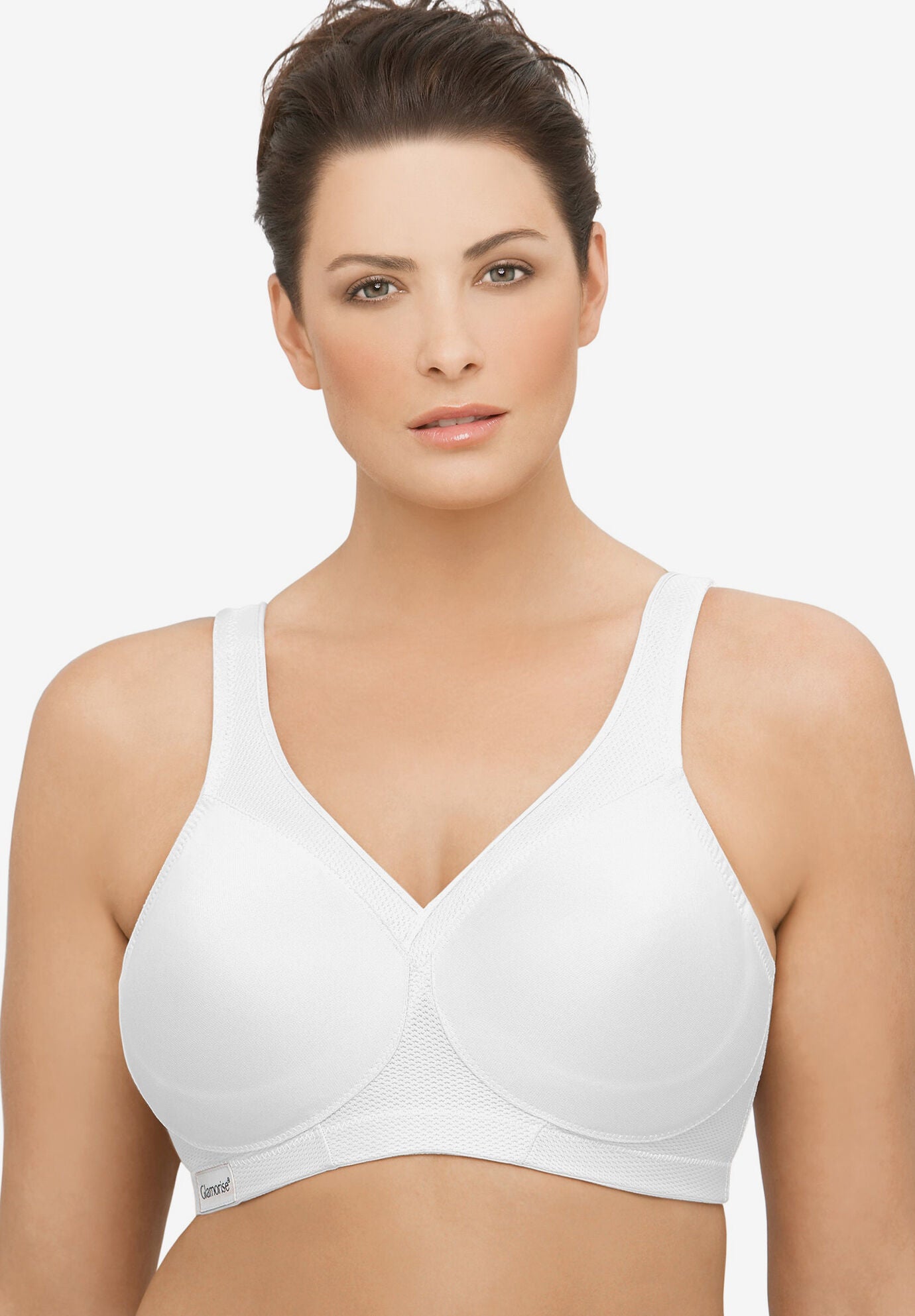 Plus Size Women's Glamorise MagicLift Seamless Sports Wirefree Bra 1006 (Women's & Women's Plus) by Glamorise in White (Size 42 B)