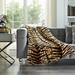 Cozy Tyme Marissa Faux Fur Soft Throw 50" x 60" For Bedroom Polyester in Black/Brown | 50 W in | Wayfair T187-20TG-WR