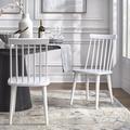 Fordwich Solid Wood Slat Back Side Chair Wood in White Laurel Foundry Modern Farmhouse® | 35.3 H x 17.3 W x 21 D in | Wayfair