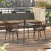 Brayden Studio® Rabia Patio Dining Armchair, Steel in Brown | 31.5 H x 22.5 W x 24.5 D in | Wayfair C1C9C500E1274133B0FAB78E189DE6D1