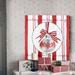 The Holiday Aisle® Candy Cane Christmas II - Wrapped Canvas Print Canvas, Solid Wood in Red | 24 H x 24 W x 1 D in | Wayfair