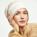 Free People Accessories | Free People Cozy In Stripes Beanie Winter Hat | Color: Cream/White | Size: Os