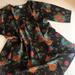 Lularoe Sweaters | Lularoe Lindsey Kimono Crosshatch Floral Print | Color: Black | Size: M
