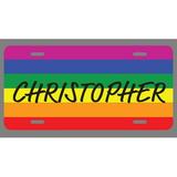 Christopher Name Pride Flag Style License Plate Tag Vanity Novelty Metal | UV Printed Metal | 6-Inches By 12-Inches | Car Truck RV Trailer Wall Shop Man Cave | NP2274
