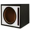 Absolute Pseb10si (Silver/black) Single 10 Ported Subwoofer Enclosure w/ Silver High Gloss Face Board