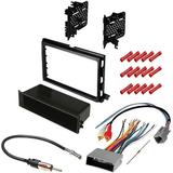 GSKIT1051 Car Stereo Installation Kit for 2013-2014 Ford F-150 Base Model - in Dash Mounting Kit Antenna Adapter Wire Harness for Single or Double Din Radio Receivers