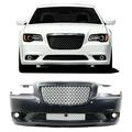 Ikon Motorsports Bumper Cover with Grille - Fits 11-14 Chrysler 300 SRT8 Style Front Bumper Cover Conversion With Grille -PP