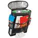 Collections Etc Hanging Back Seat Car Organizer Storage and Cooler Bag - Features an Insulated Compartment 3 Mesh Pockets Built-in Bottom Tissue Dispenser Adjustable Top Strap