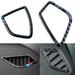 Xotic Tech Dashboard AC Outlet Vent Trim Decor Sticker for BMW 3 4 F30 F32 --- Carbon Fiber