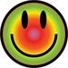 4in x 4in Colorful Happy Face Sticker