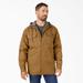 Dickies Men's Water Repellent Duck Hooded Shirt Jacket - Brown Size XL (TJ213)