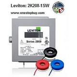 Leviton 2K208-1SW Indoor Three Phase Meter Kit 120/208V 100A with 3 Solid Core CTs