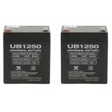 UB1250 12V 5AH Sealed Lead Acid Battery (SLA) .187 TT - 2 Pack