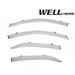 WellVisors Extreme Online Store Replacement for 2015-2020 Chevrolet Tahoe | GMC Yukon | Cadillac Escalade Side Rain Guard Window Visors Deflectors with Chrome Trim ExtremeEOS-3-847CH023