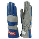 RaceQuipÂ® 351026RQP 351 Series Driving Gloves - SFI 3.3/1 - Blue/Gray - XL