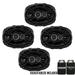 Kicker DSC6930 6x9-Inch (160x230mm) 3-Way Speakers 4-Ohm bundle