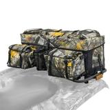 Camouflage ATV Cargo Rear Rack Gear Bag with Topside Bungee Tie-Down Storage