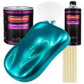 Restoration Shop Teal Green Metallic Acrylic Urethane Auto Paint Complete Gallon Paint Kit Single Stage High Gloss