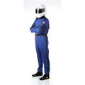 RaceQuip 110023RQP 110 Series 1-Pc Driving Suit SFI 3.2A/1 Blue/Black Stripe Medium