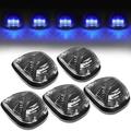 DNA Motoring CBL-FSD99-BK-B For 1999 to 2016 Superduty 5 X LED Cab Roof Top Lights + Wiring Harness (Black Housing Blue LED) 07 08 09 10 11 12 13 14 15