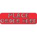 10in x 3in Red Place Order Here Sticker Vinyl Business Sign Stickers Decal