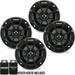 Kicker 4 Inch PS-Series Powersports Speakers 40PS44 bundle