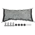 Unique Bargains Black Car Rear Cargo Luggage Organizer Storage Elastic Mesh Net Holder 90 x 30cm