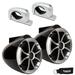 Wet Sounds - ICON 8 Fixed Aluminum Clamp 8-Inch Tower Speakers - Black (pair)