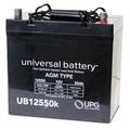 UPG UB12550 12V 55Ah AGM 22NF +R Battery for Mobility Power Chair Scooter Wheelchair Pride Jazzy Quickie Zippie Deep Cycle Marine RV Camper Min Kota Trolling Motor Solar Wind Backup