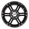 4/156 ITP SS212 Alloy Series Wheel 14x6 4.0 + 2.0 Matte Black for Polaris XPLORER 400 4X4 1995-2002