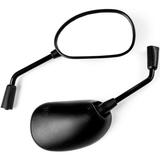 Krator Custom Rear View Mirrors Black Pair w/Adapters Compatible with Harley Davidson Softail Cross Bones Deuce Rocker