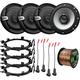 4 x DR Series 6.5 2-Way Coaxial 300W Max Power 4 Ohm Car Audio Speakers with 4 x Enrock Mounting Ring Adaptors 4 x Speaker Harness Speaker Wire (Bundle Fits Select GM Vehicles)