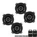 Kicker DSC40 4-Inch (100mm) Coaxial Speakers 4-Ohm bundle