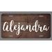 Alejandra Name Wood Style License Plate Tag Vanity Novelty Metal | UV Printed Metal | 6-Inches By 12-Inches | Car Truck RV Trailer Wall Shop Man Cave | NP074