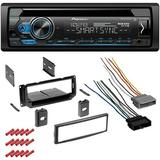 KIT2139 Bundle with Pioneer Bluetooth Car Stereo and complete Installation Kit for 1998-2001 Dodge Intrepid Single Din Radio CD/AM/FM Radio in-Dash Mounting Kit