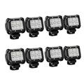 Nilight LED Light Bar 8PCS 4Inch 18W LED Bar 1260lm Flood Led Off Road Driving Lights Led Fog Lights Jeep Lighting LED Work Light for Van Camper SUV ATV Jeep 2 Years Warranty