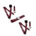 Airplane 3 Point Burgundy Retractable Bench Seat Belt Kit for 1968-1969 Ford Fairlane - 3 Belts