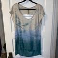 Free People Tops | Free People Over Sized T-Shirt | Color: Blue/Green | Size: Xs